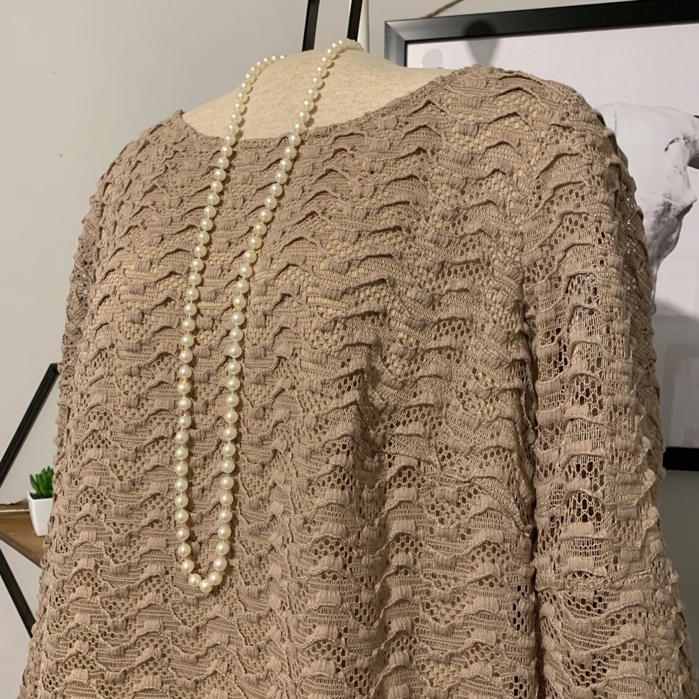 ❤️SOLD ❤️Sharagano} NWT Textured Lace Dress | Plus - Picture 2 of 8